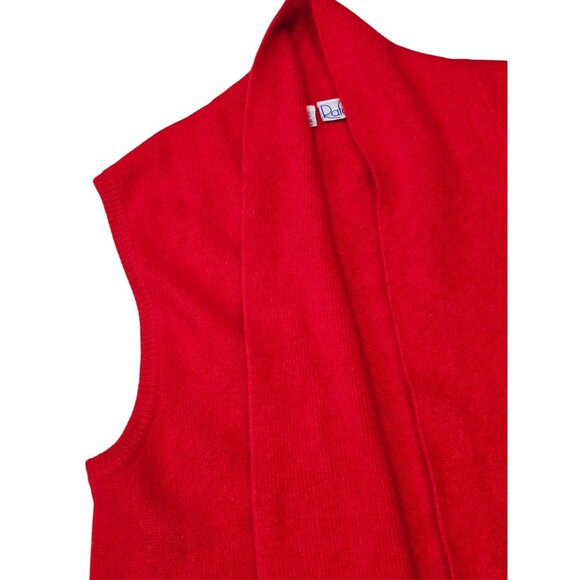 Rafaella 2X Fuzzy Angora Rabbit Hair Lambswool Vest Cardigan Sleeveless Sweater - Picture 8 of 14